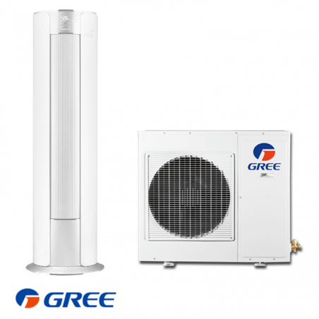 Aparat aer conditionat coloana Gree GVH24AK-K3DNC8A, 24000 BTU, 54 m², A++/A+, Wi-Fi, R-410A, Alb