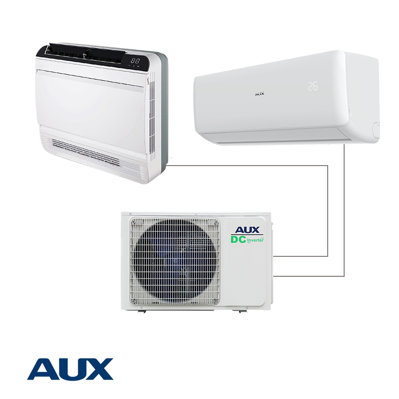 Unitate exterioara pentru sistem multi-split AUX AM2-H18/4DR3S, 18000 BTU, 40 m², A++/A+, R-32, Alb