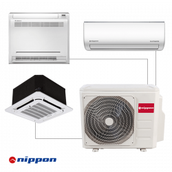 Unitate exterioara pentru sistem multi-split Nippon N30E-21HFN8-Q, 21000 BTU, 44 m², A++/A+, Pana la 3 unitati interioare, R-32, Alb