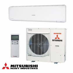 Aer condiționat inverter Mitsubishi Heavy Industries SRK100ZR-W/FDC100VNP, 34000 BTU, 69 m², A++/A+, R-32, Alb