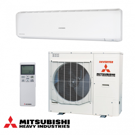 Aer condiționat inverter Mitsubishi Heavy Industries SRK100ZR-W/FDC100VNP, 34000 BTU, 69 m², A++/A+, R-32, Alb