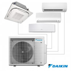 Unitate exterioară Daikin 4MXM80A9, 27000 BTU, 59 m2, A+++, R-32, Până la 4 unități interioare, Alb