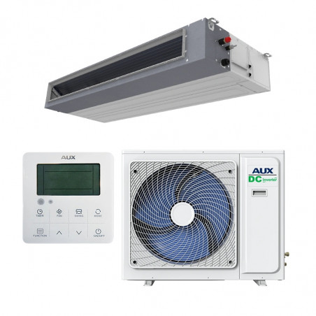 Aparat de aer conditionat pentru conducte AUX AUMD-H36/NDR3HC + AL-H36/NDR3C2(U), 36000 BTU, 60 m², R-32, Alb