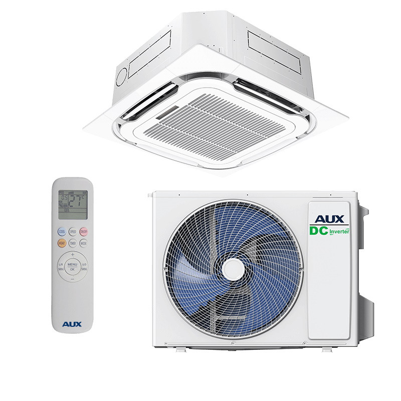 Aparat de aer conditionat cu caseta AUX AUCA-H24/4DR3HYAA + AL-H24/NDR3HB2(U), 24000 BTU, 49 m², R-32, Alb