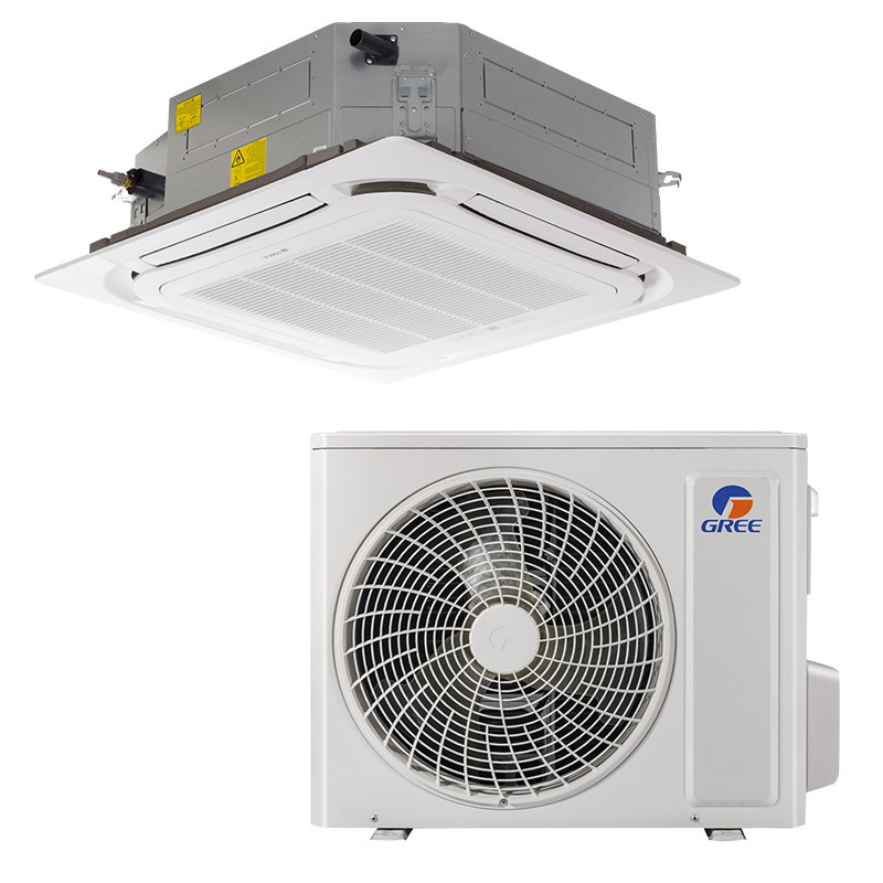 Aparat aer conditionat caseta Gree GUD100T1 + GUD100W1/NhA-S, 34000 BTU, 74 m², A++, R-32, Alb