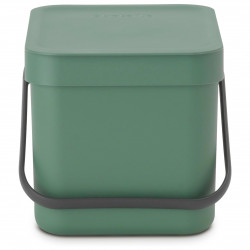 Brabantia Coș de colectare selectivă a deșeurilor Sort&Go 1003233, 6 l, Mâner, Montabil pe perete, Verde închis