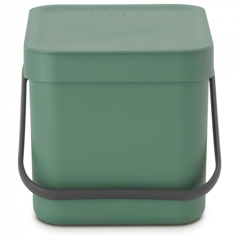 Brabantia Coș de colectare selectivă a deșeurilor Sort&Go 1003233, 6 l, Mâner, Montabil pe perete, Verde închis