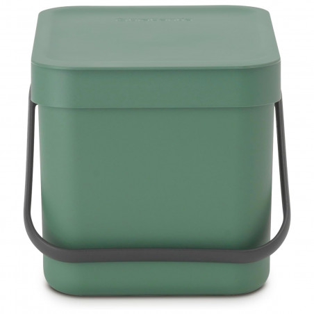 Brabantia Coș de colectare selectivă a deșeurilor Sort&Go 1003233, 6 l, Mâner, Montabil pe perete, Verde închis