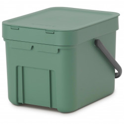 Brabantia Coș de colectare selectivă a deșeurilor Sort&Go 1003233, 6 l, Mâner, Montabil pe perete, Verde închis