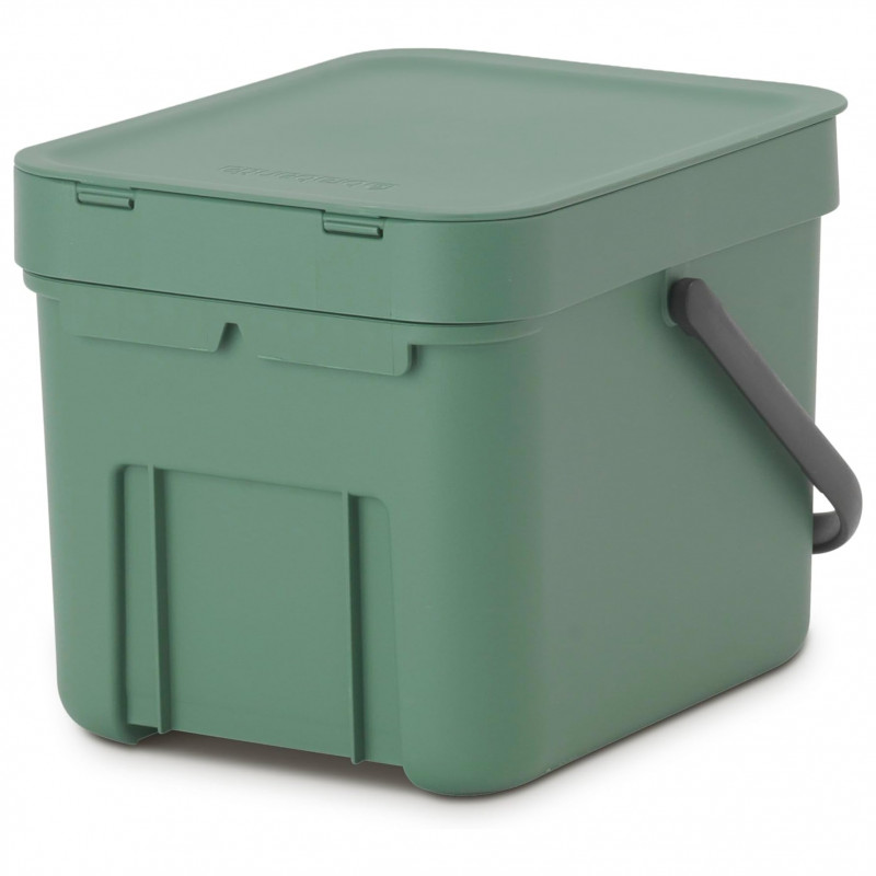 Brabantia Coș de colectare selectivă a deșeurilor Sort&Go 1003233, 6 l, Mâner, Montabil pe perete, Verde închis
