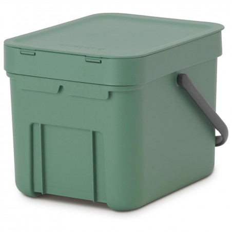 Brabantia Coș de colectare selectivă a deșeurilor Sort&Go 1003233, 6 l, Mâner, Montabil pe perete, Verde închis