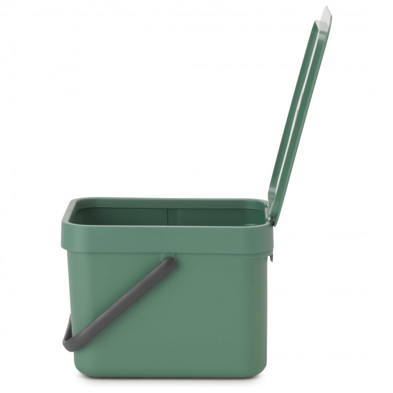 Brabantia Coș de colectare selectivă a deșeurilor Sort&Go 1003233, 6 l, Mâner, Montabil pe perete, Verde închis