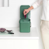 Brabantia Coș de colectare selectivă a deșeurilor Sort&Go 1003233, 6 l, Mâner, Montabil pe perete, Verde închis