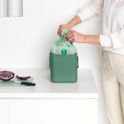 Brabantia Coș de colectare selectivă a deșeurilor Sort&Go 1003233, 6 l, Mâner, Montabil pe perete, Verde închis