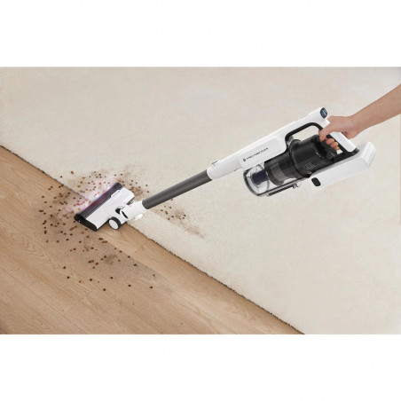 Aspirator vertical Tineco A30S Plus, 160W, 20000 Pa, 140 m², 60 min, 1000 ml, Senzor iLoop, Tehnologie PureCyclone, LED, Alb/Gri