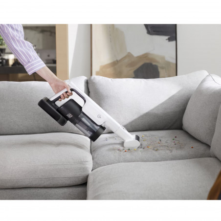 Aspirator fara fir Tineco Pure ONE Station 5, 450W, 2 moduri, Statie 0.45 l + 2.5 l, Autonomie 70 min, Senzor iLoop, Tehnologie PureCyclone, Auto-curatare, Alb
