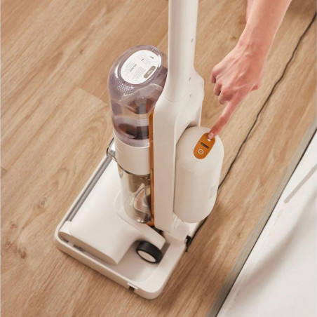Aspirator vertical Tineco iFloor Y2 Plus, 6500 Pa, Wi-Fi, 0.8 L apa murdara/1 L apa curata, LED, Auto-curatare, 70 m², Indicatori, Alb/Portocaliu