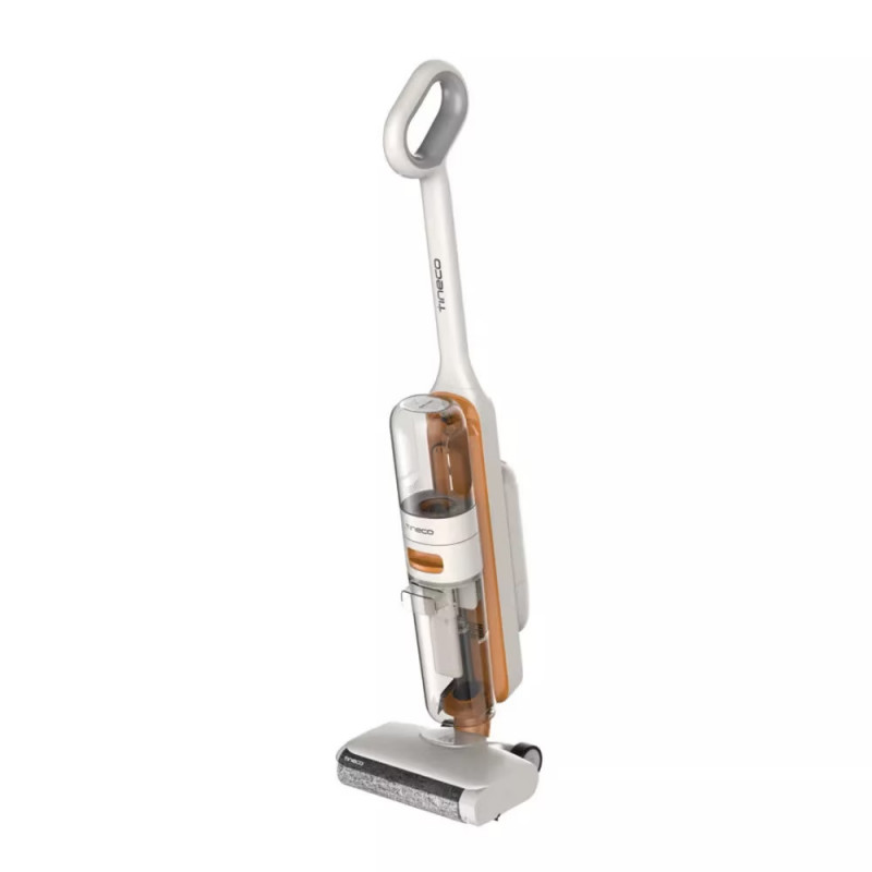 Aspirator vertical Tineco iFloor Y2 Plus, 6500 Pa, Wi-Fi, 0.8 L apa murdara/1 L apa curata, LED, Auto-curatare, 70 m², Indicatori, Alb/Portocaliu