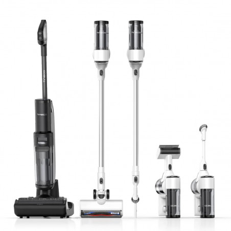 Aspirator vertical si mop 2in1 Tineco Floor One Switch S7, 230W, Curatare uscata/umeda, Autonomie pana la 65 min, 4 moduri, Sistem de auto-curatare FlashDry, Alb/Negru