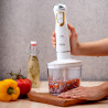 Blender, tocator si mixer 3 in1 Oliver Voltz OV51112WSC, 800W, 700 ml, 2 viteze, Lama din otel inoxidabil si accesoriu de amestecare, Alb