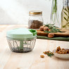 Tocator manual Rosberg R51215A, 400 ml, 2 lame, Verde/Transparent
