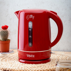 Cana electrica Oliver Voltz Daisy OV51230W, 2200W, 1.7 L, Oprire automata, Rosu