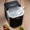 Aparat cuburi de gheata Oliver Voltz OV51447B, 120W, 12 kg/24 h, 1.3 L, 9 cuburi/cicluri, Indicator de gheata si apa, Negru