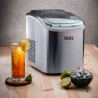 Aparat cuburi de gheata Oliver Voltz OV51447CS, 120W, 12kg/24 ore, 1.3 L, 9 cuburi/ ciclu de operare, Indicator de gheata si apa, Inox