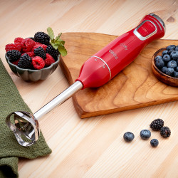 Blender Oliver Voltz Daisy OV51112W, 800W, Otel inoxidabil, 2 viteze, Turbo, Rosu