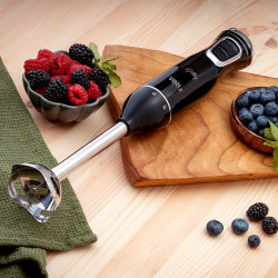 Blender Oliver Voltz Daisy OV51112W, 800W, Otel inoxidabil, 2 viteze, Turbo, Negru