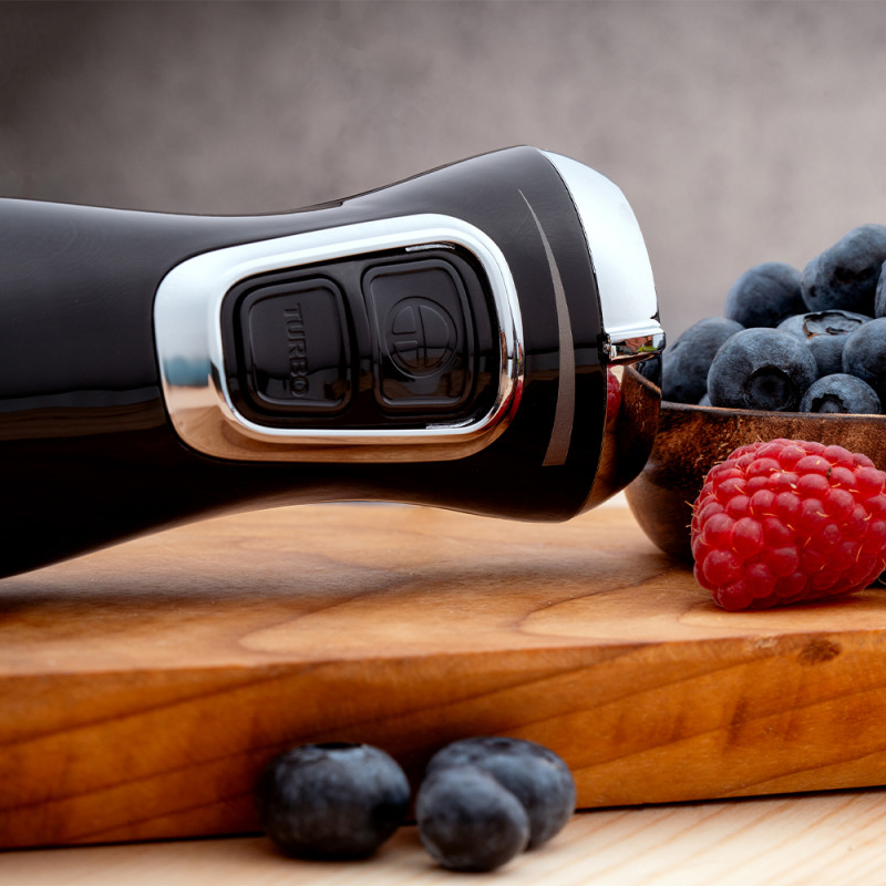 Blender Oliver Voltz Daisy OV51112W, 800W, Otel inoxidabil, 2 viteze, Turbo, Negru