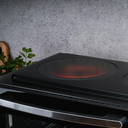 Cuptoc electric cu plite Oliver Voltz OV51441E45, 4300 W, 6 trepte, 45 L, 90-230°C, 2 plite cu infrarosu, Ventilator, Iluminare, Negru