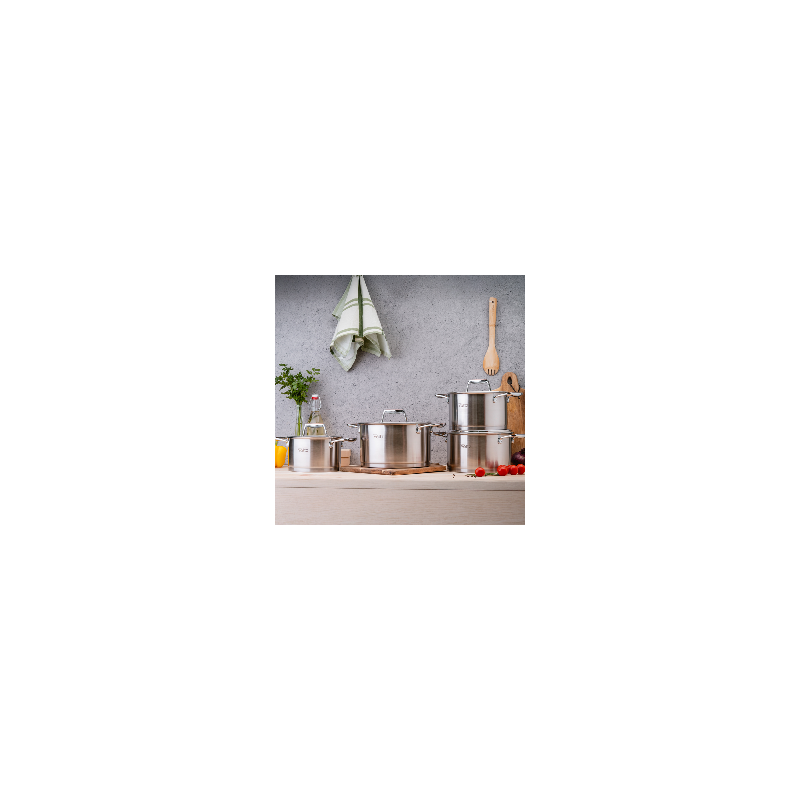 Oala Oliver Voltz OV51210P20 Berlin Premium Collection, 20 cm, 3.6 L, Otel inoxidabil 18/10, Inductie, Inox