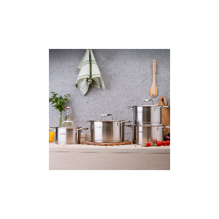 Oala Oliver Voltz OV51210P20 Berlin Premium Collection, 20 cm, 3.6 L, Otel inoxidabil 18/10, Inductie, Inox