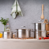 Oala Oliver Voltz OV51210P20 Berlin Premium Collection, 20 cm, 3.6 L, Otel inoxidabil 18/10, Inductie, Inox