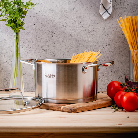 Oala Oliver Voltz OV51210P22 Berlin Premium Collection, 22 cm, 4.7 L, Otel inoxidabil 18/10, Inductie, Inox