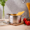 Oala Oliver Voltz OV51210P22 Berlin Premium Collection, 22 cm, 4.7 L, Otel inoxidabil 18/10, Inductie, Inox