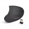 Mouse vertical fara fir Esperanza Corvus EM133, 2.4 GHz, Design ergonomic, 6 butoane, 800/1200/1600 DPI, USB, Negru