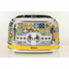 Prăjitor de pâine Ariete Positano 0156/0P, 1600W, 4 felii, 3 funcții, 6 trepte, Tavă mobilă pentru firimituri, Alb/galben