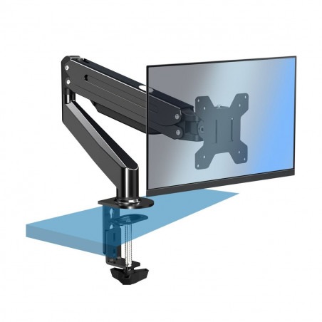 Suport monitor Esperanza ERW019, 17"-27", Pentru 1 monitor, Mecanism cu arc, VESA 75/100 mm, Pana la 6 kg, Negru