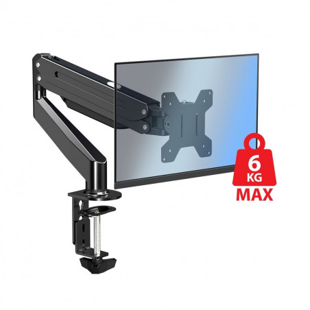 Suport monitor Esperanza ERW019, 17"-27", Pentru 1 monitor, Mecanism cu arc, VESA 75/100 mm, Pana la 6 kg, Negru