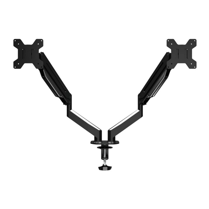 Suport monitor Esperanza ERW020, 17"-27", Pentru 2 monitoare, Mecanism cu arc, VESA 75/100 mm, Pana la 6 kg per brat, Negru