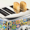 Prăjitor de pâine Ariete Positano 0156/0P, 1600W, 4 felii, 3 funcții, 6 trepte, Tavă mobilă pentru firimituri, Alb/galben