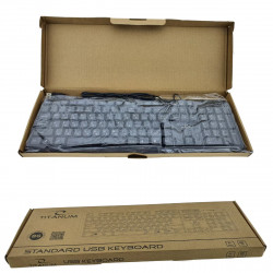Tastatura Titanium TK101BG, USB 2.0, Alfabet latin si chirilic, Negru