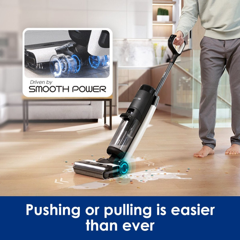 Aspirator vertical Tineco Floor One S7 Flashdry Pet, 230W, Curatare umeda, Autonomie 40 minute, 4 moduri, Sistem de auto-curatare FlashDry, LED display, Negru