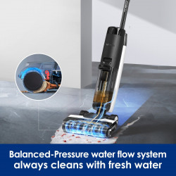 Aspirator vertical Tineco Floor One S7 Flashdry Pet, 230W, Curatare umeda, Autonomie 40 minute, 4 moduri, Sistem de auto-curatare FlashDry, LED display, Negru