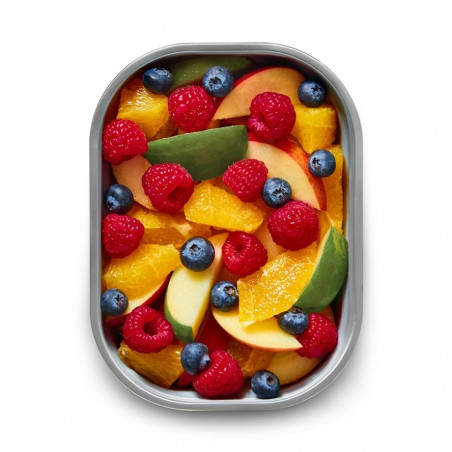 Set de 3 Black+Blum Meal Prep FBSS-BX-PACK1, 0.6/0.9/1.2 l, dreptunghiular, rezistent la cuptor, fără BPA, oțel inoxidabil, gri