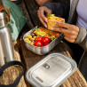 Cutie pentru alimente Black+Blum BAM-SS-L018, 1 L, Dreptunghiulara, Sigura pentru cuptor,Fara BPA, Otel inoxidabil, Gri