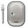 Cutie pentru alimente Black+Blum BAM-SS-L018, 1 L, Dreptunghiulara, Sigura pentru cuptor,Fara BPA, Otel inoxidabil, Gri