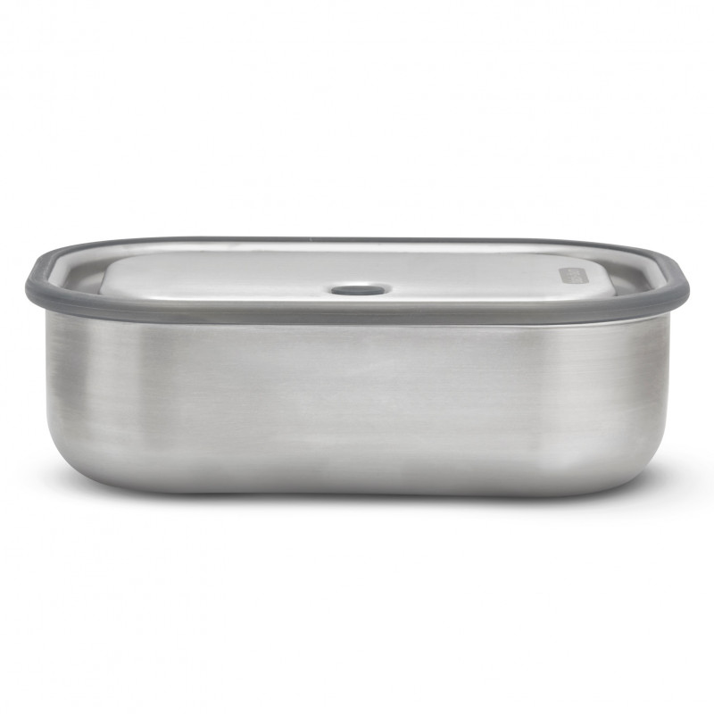 Cutie pentru alimente Black+Blum BAM-SS-L018, 1 L, Dreptunghiulara, Sigura pentru cuptor,Fara BPA, Otel inoxidabil, Gri